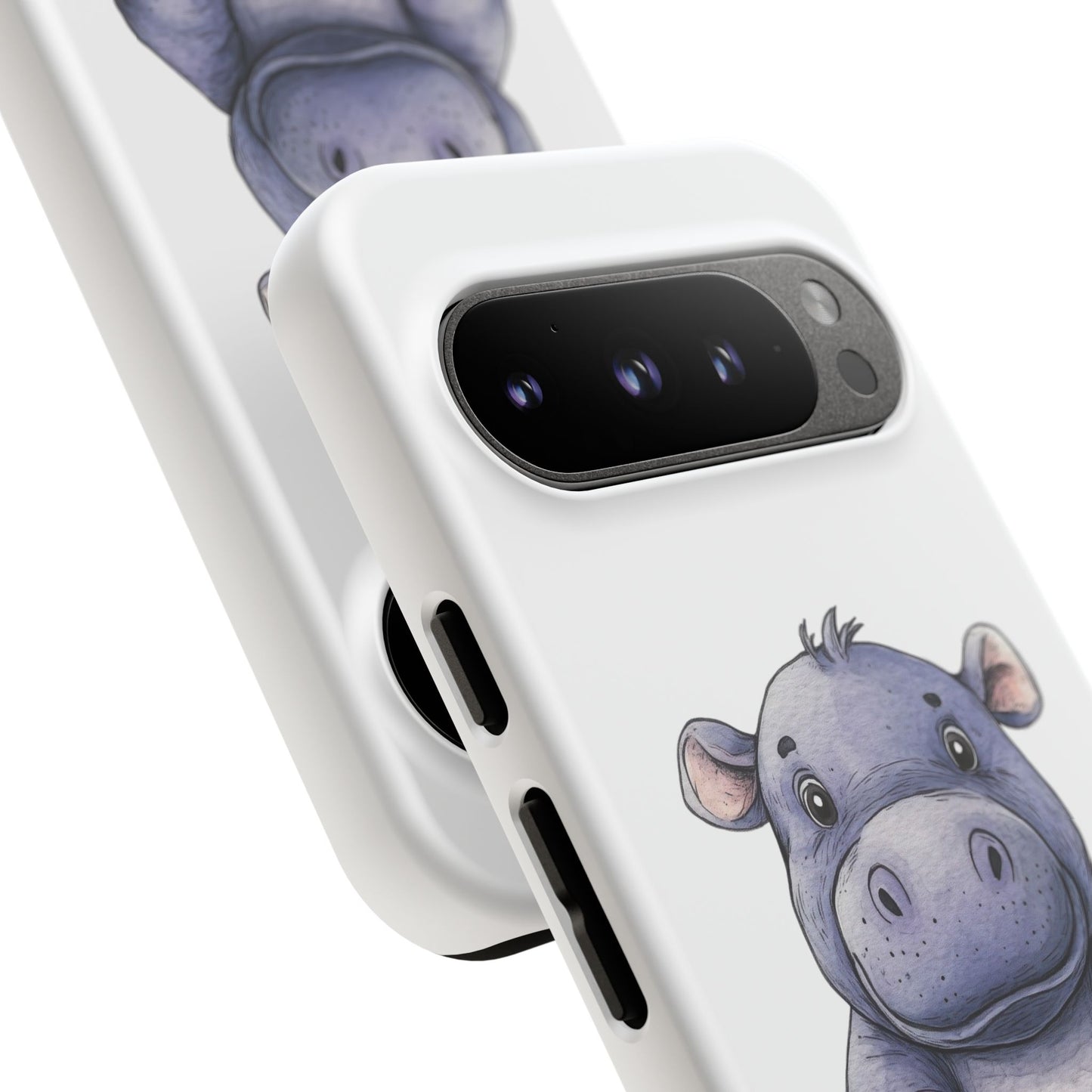 Cute Hippo Phone Case, Unique Tough Cases, Animal Lover Gift, Cute Animal Design, Baby Animal Phone Accessory