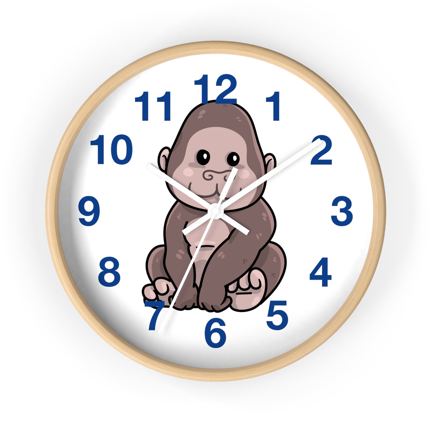 Cute Gorilla Wall Clock - Kid's Room Decor, Playroom Wall Art