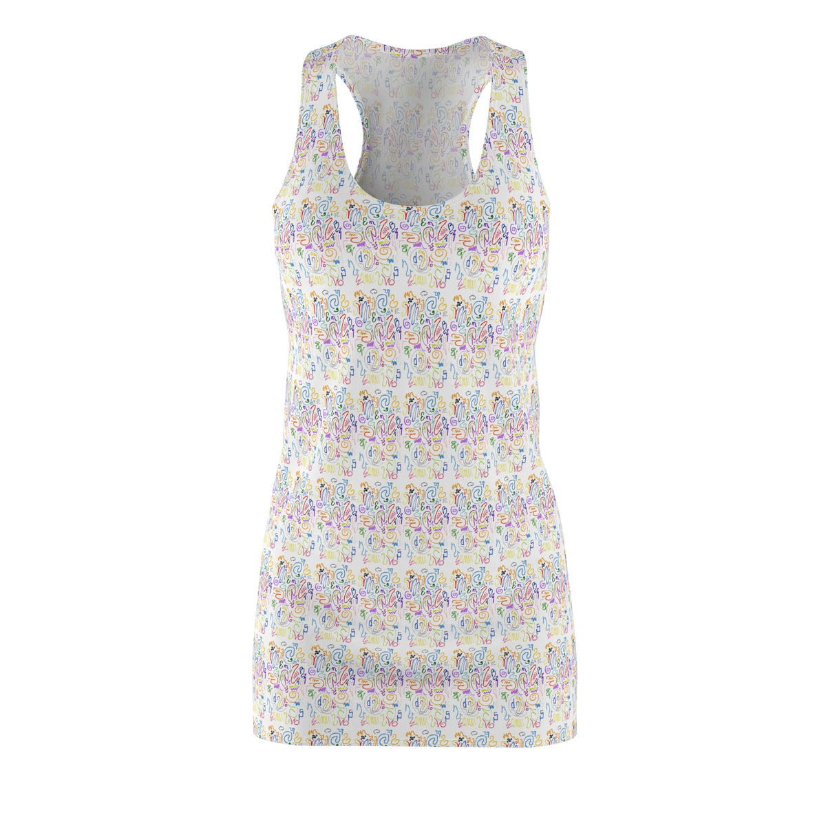 Colorful Floral Women's Racerback Dress - Perfect for Summer, Vacation, Parties, Festivals, Everyday Wear