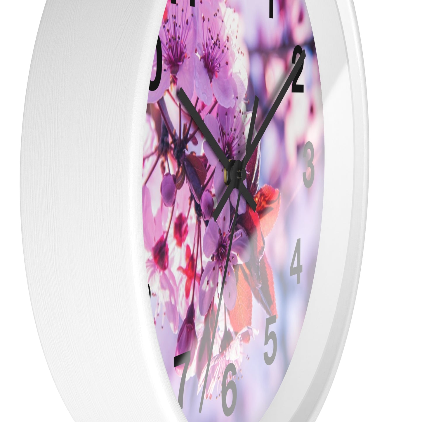 Floral Wall Clock, Elegant Timepiece, Home Decor, Gift for Her, Spring Decor, Nature Lovers, Birthday Gift