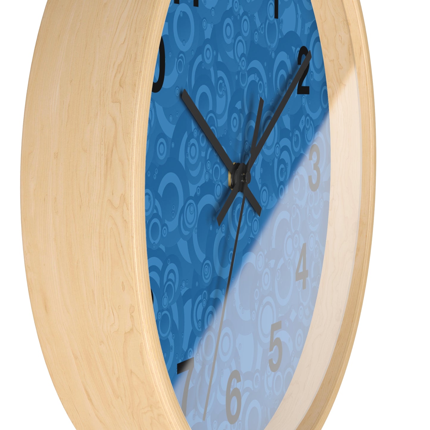 Modern Blue Pattern Wall Clock - Home Decor, Unique Timepiece, Gift Idea, Stylish Wall Art, Office Decor