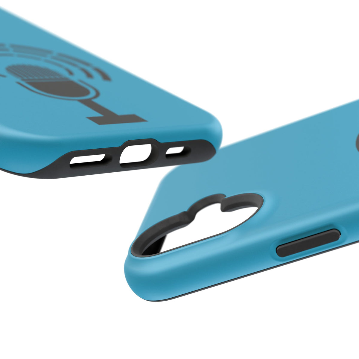 Phone Case — Retro Microphone Podcast Design, Magnetic Impact-Resistant