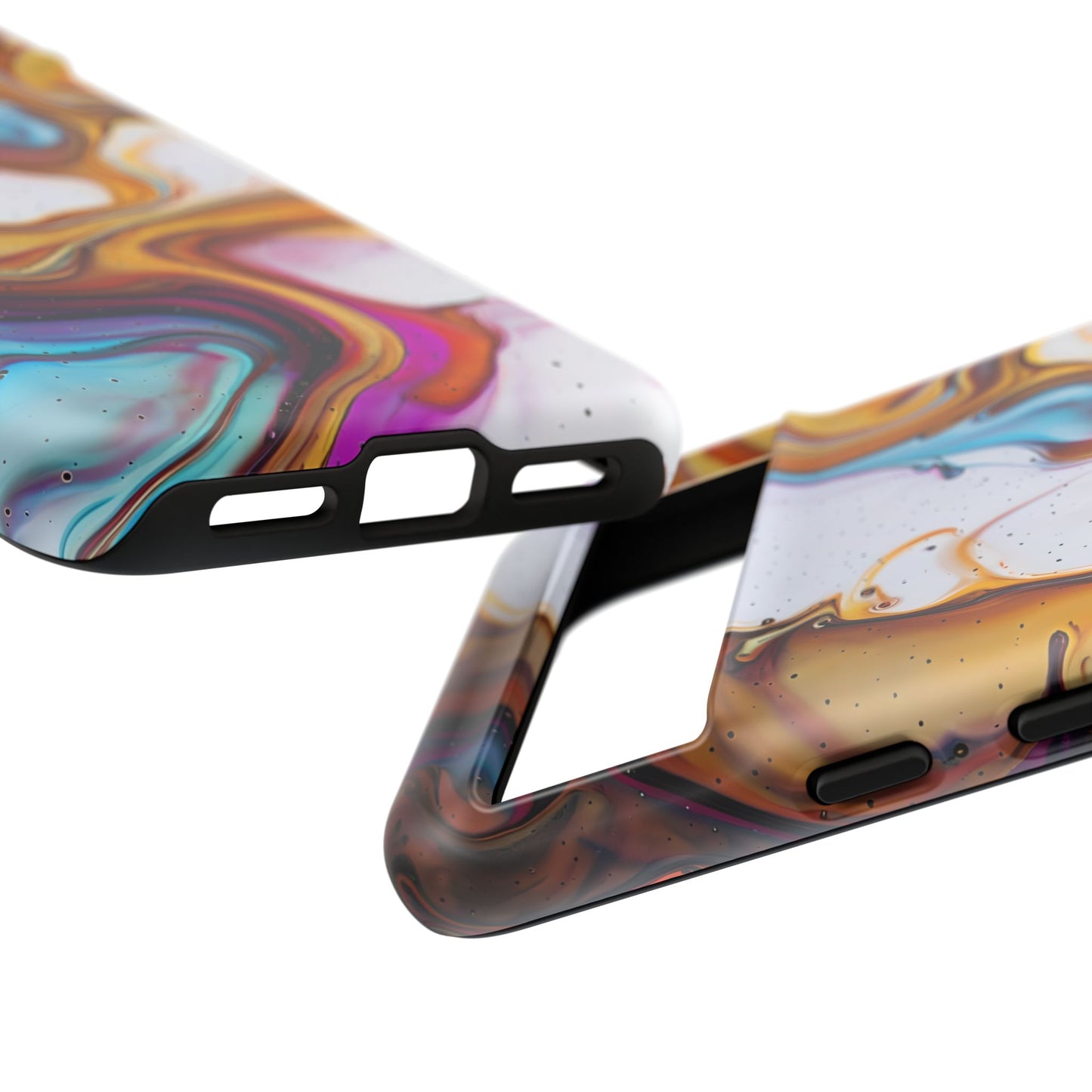 Artistic Phone Case, Tough Cases with Colorful Marble Design