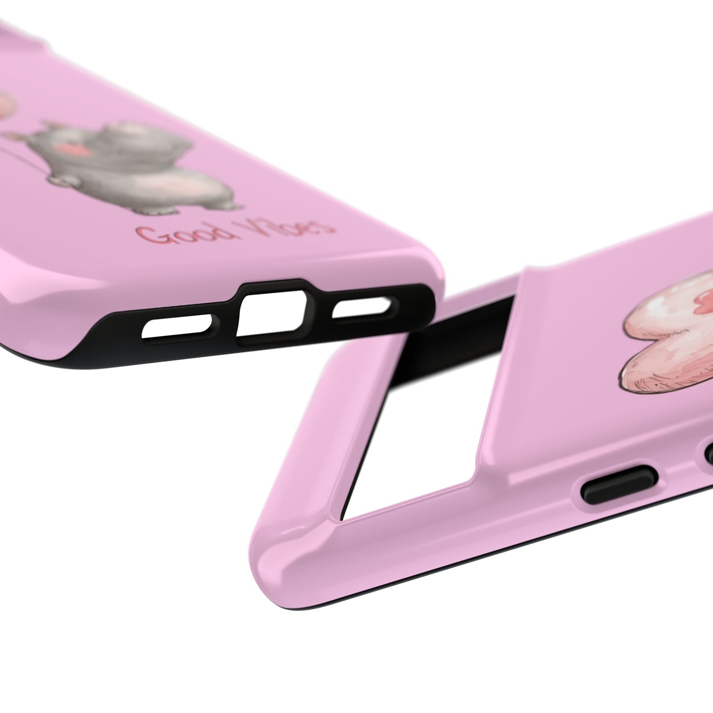 Cute Hippo Phone Case | Good Vibes, Gift for Friends, Cute Phone Accessories, Animal Lover Gift, Happy Phone Cover