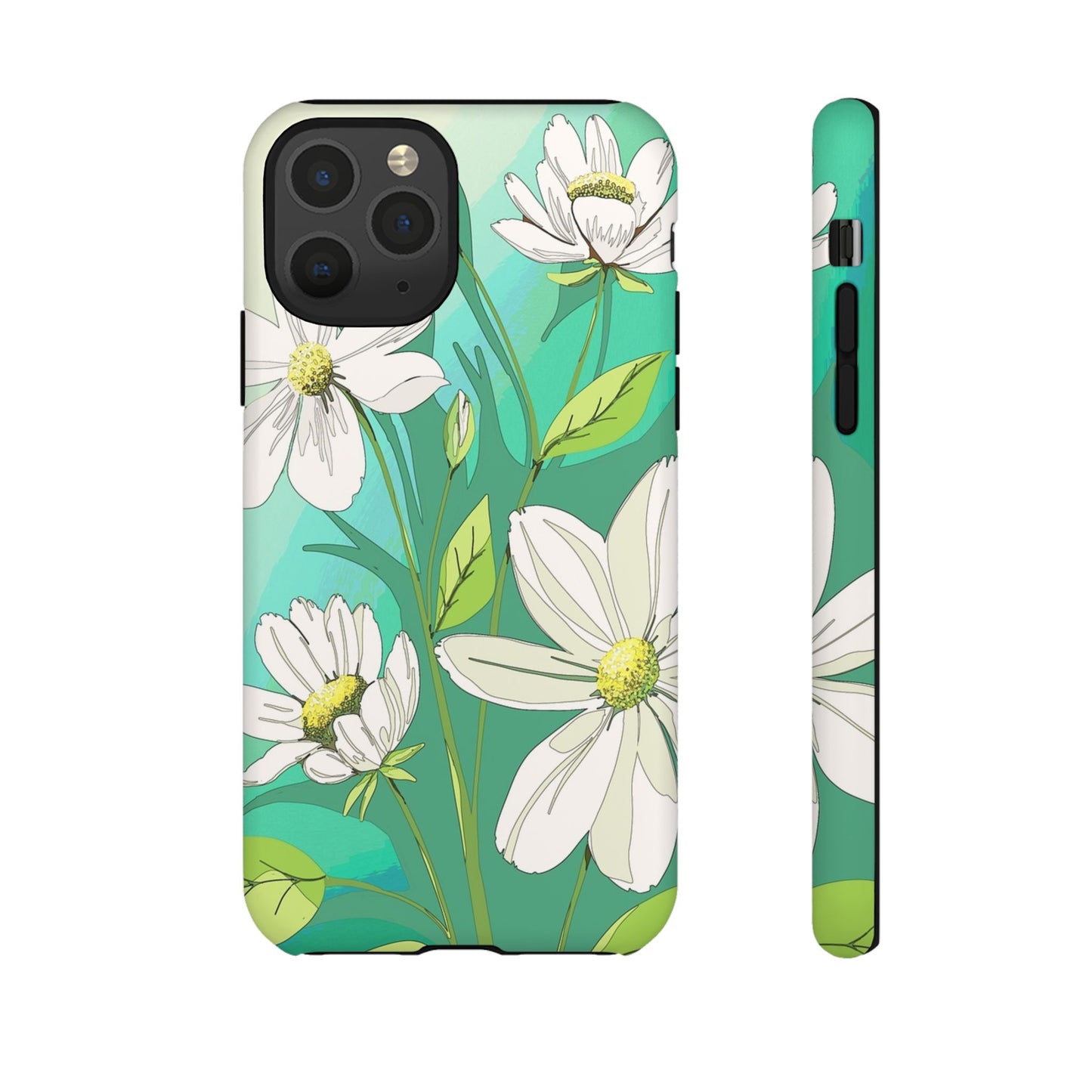 Floral Phone Case, Tough Cases, Flower Design, Nature Inspired, Eco-Friendly Cover, Unique Gift for Her, Spring Accessories