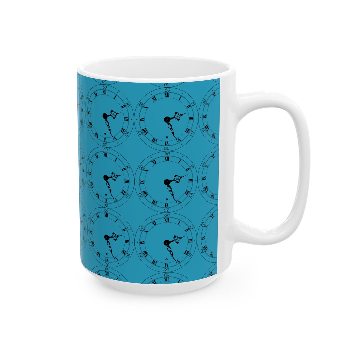 Colorful Clock Design Ceramic Mug - Perfect for Home, Office, Gifts, Coffee Lover, Tea Time, Birthdays, Housewarming