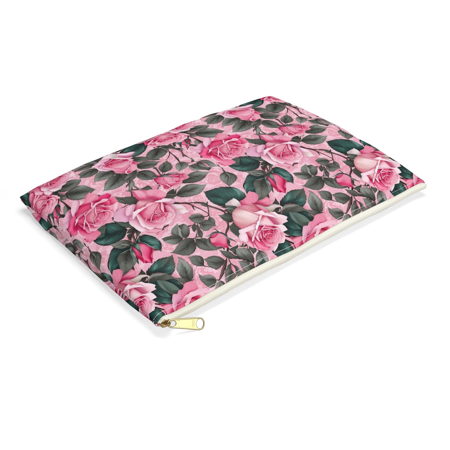 Floral Accessory Pouch - Perfect for Travel, Makeup, and Organizing, Gifts for Her, Bridal Accessories, Rose Pattern Clutch