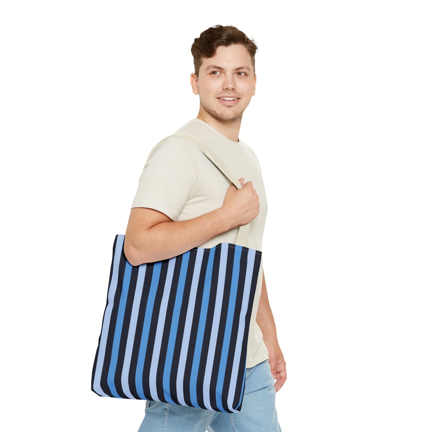 Stylish Striped Tote Bag, Beach Bag, Shopping Tote, Everyday Carryall, Reusable Grocery Bag, Gift for Her