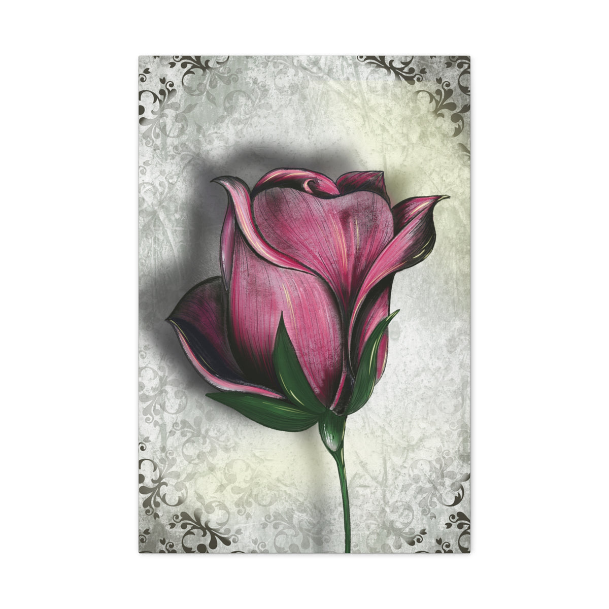 Matte Canvas, Stretched, 1.25" Purple Flowers