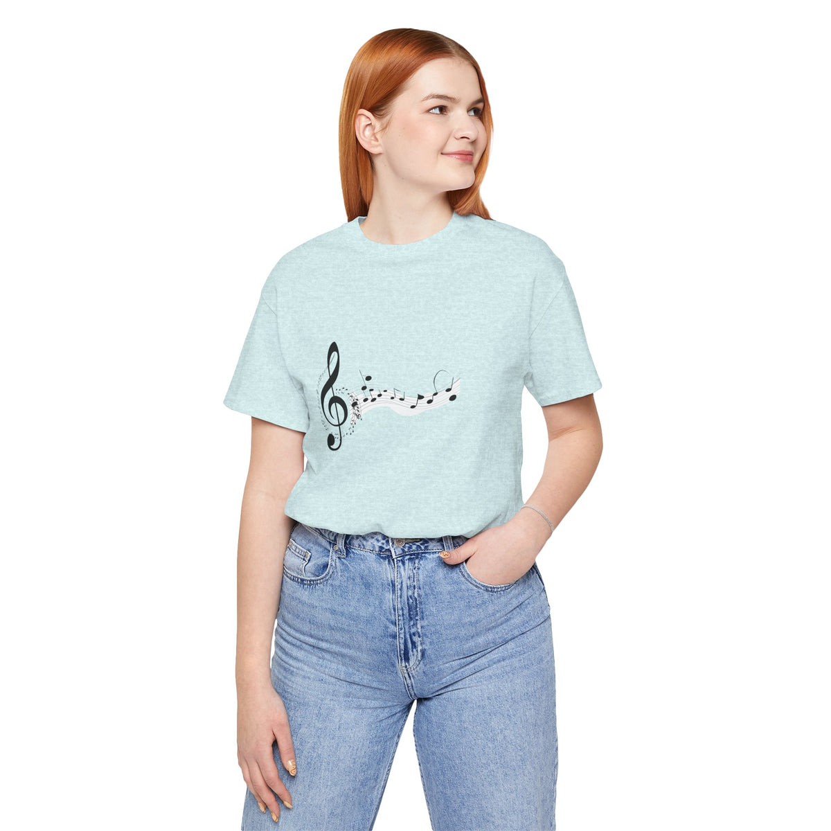 Musical Notes Short Sleeve Tee for Music Lovers