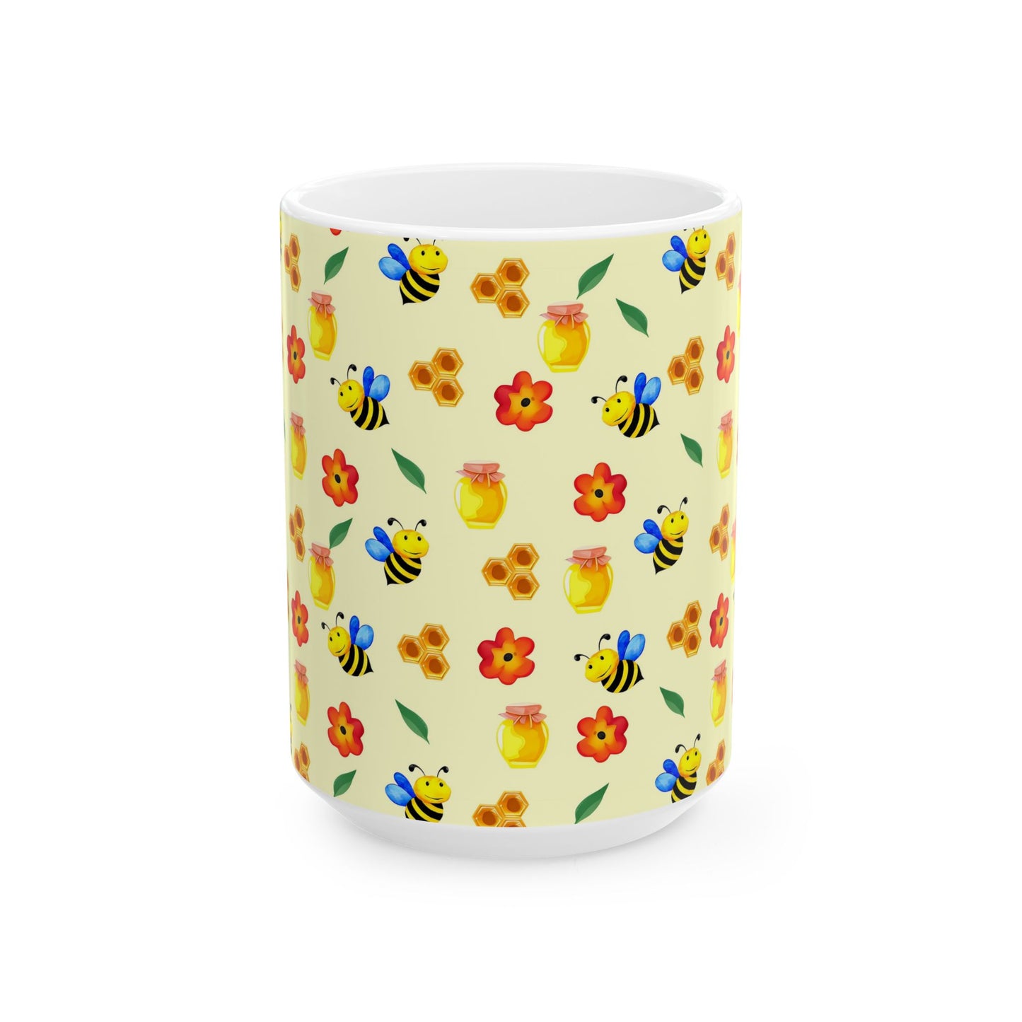 Bee Themed Ceramic Mug - Cute Honey Bee Design, Perfect Gift for Bee Lovers