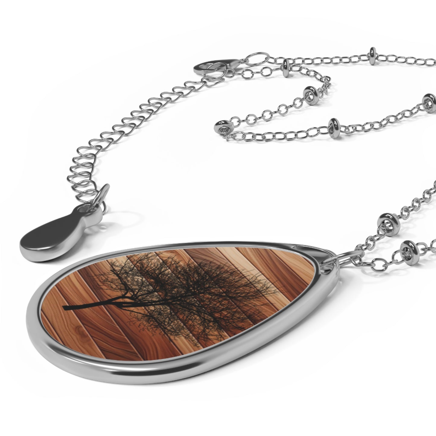 Natural Landscape Oval Necklace, Elegant Gift for Nature Lovers, Boho Jewelry, Mothers Day, Anniversary, Relaxing Vibes, Travel Keepsake