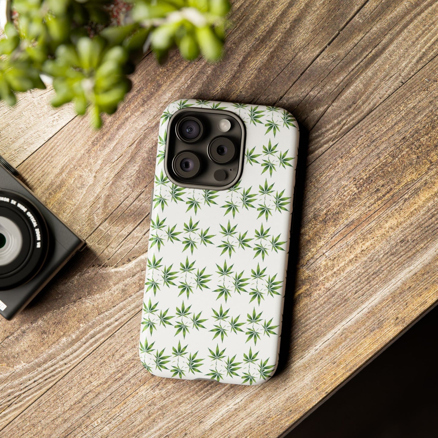 Stylish Phone Case with Cannabis Leaf Design, Durable Phone Cover, Gift for Stoner Friends, Unique Phone Accessory, Nature-Inspired Design