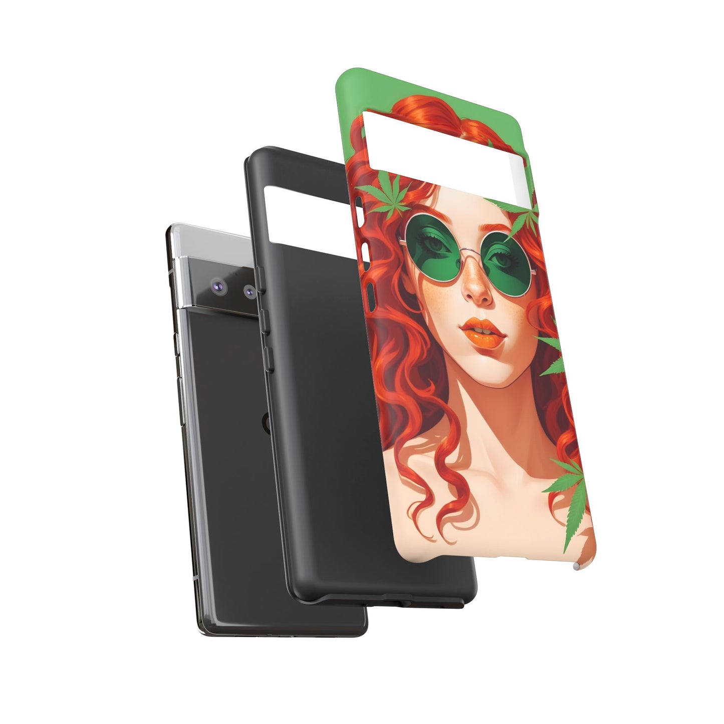 Vibrant Phone Case with Retro Greenery Design, Trendy Case for Casual Look, Gift for Her, Summer Vibes, Unique Phone Accessory