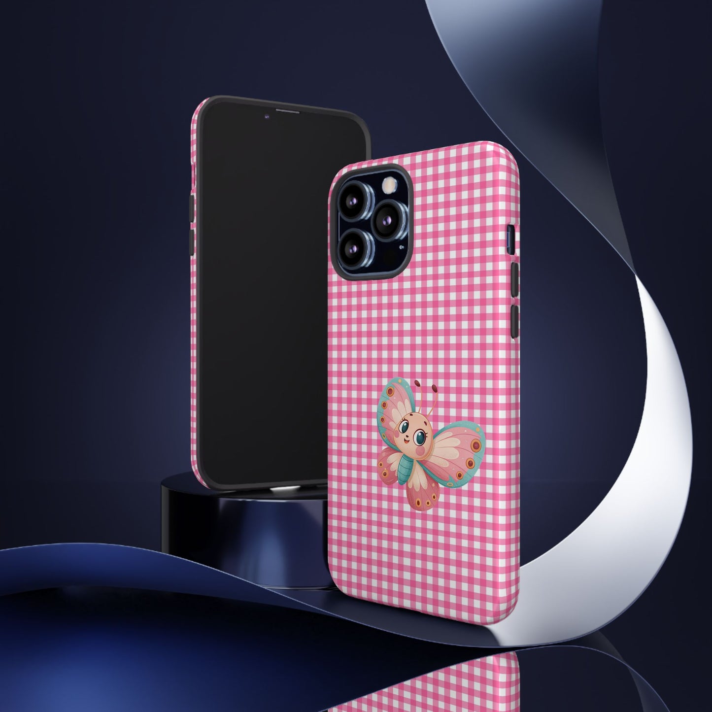 Cute Butterfly Phone Case, Tough Cases, Floral Phone Accessory, Gift for Her, Spring Fashion, Kids' Birthday Present, Pastel Aesthetic
