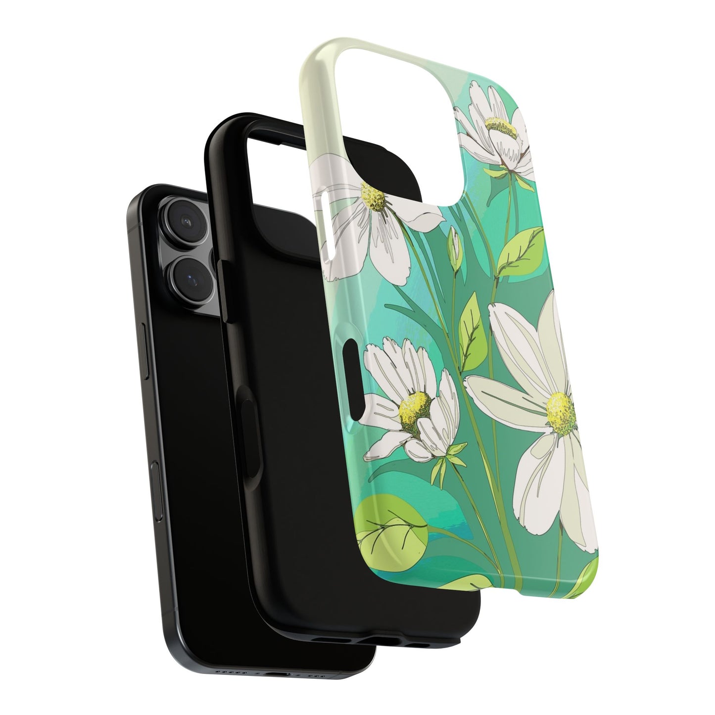 Floral Phone Case, Tough Cases, Flower Design, Nature Inspired, Eco-Friendly Cover, Unique Gift for Her, Spring Accessories
