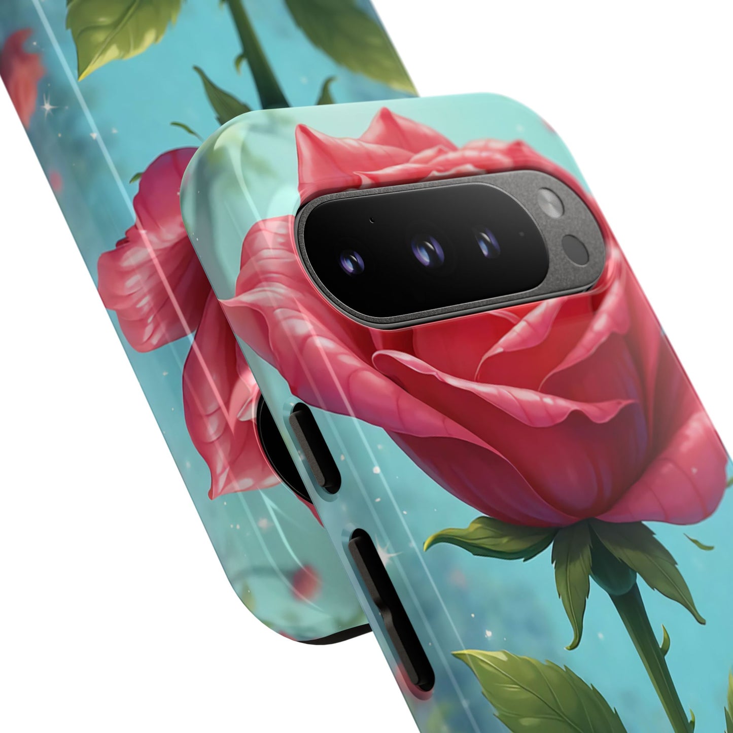 Floral Phone Case, Tough Cases with Elegant Rose Design, Stylish iPhone Cover, Rose Flower Gift for Nature Lovers, Unique Mobile Accessories