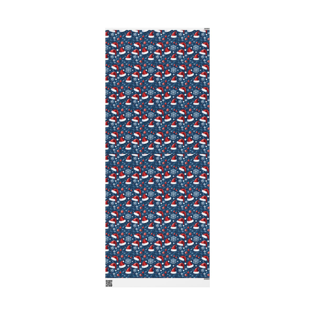 Christmas Santa Hat Wrapping Paper Roll — Festive Snowflake Gift Wrap