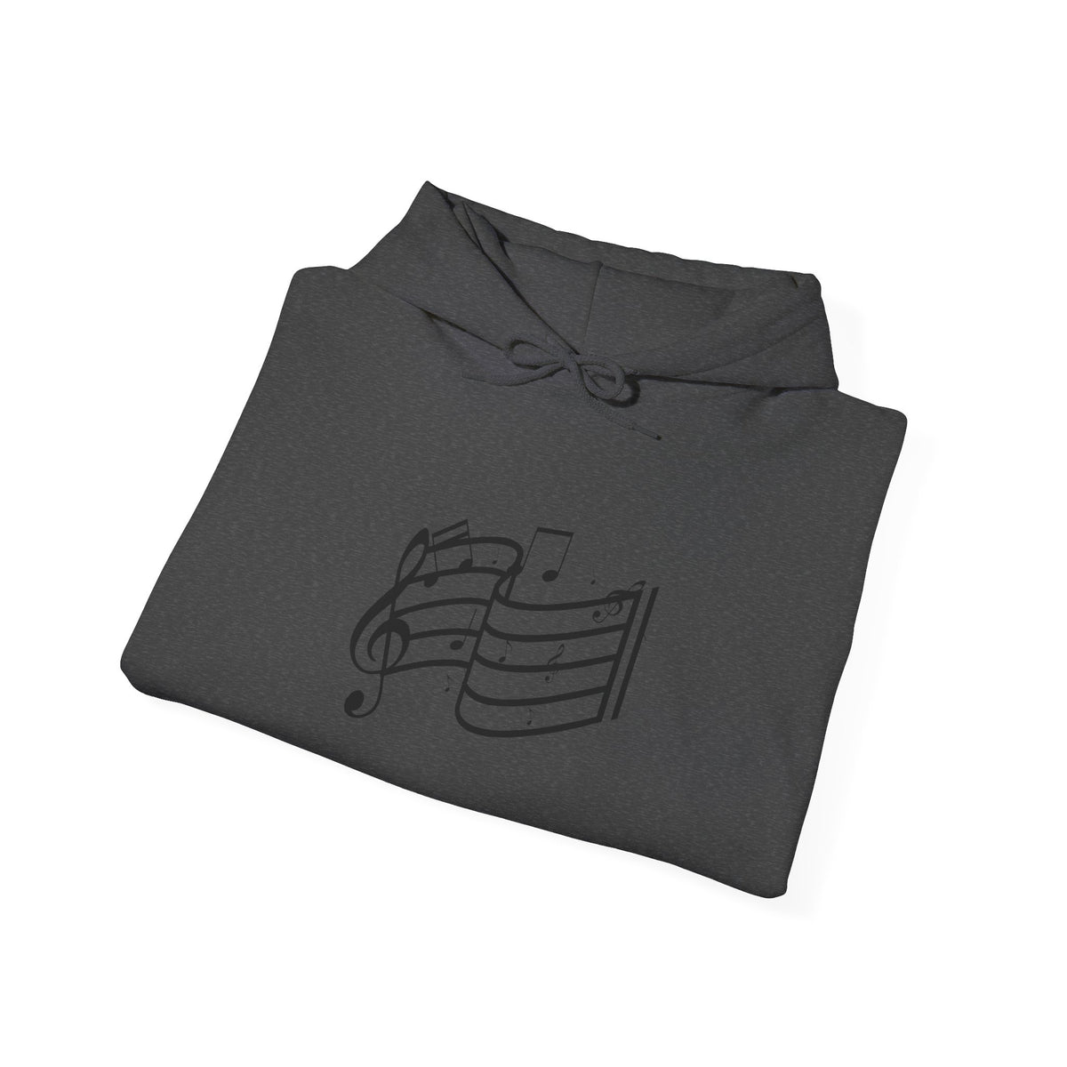 Music Notes Hoodie — Minimal Sheet Music Design