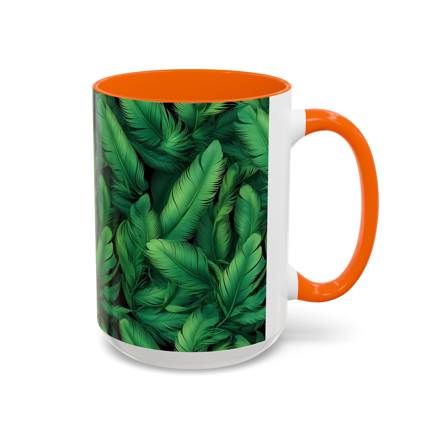 Tropical Leaf Coffee Mug - Green Botanical Drinkware, Ideal Gift for Nature Lovers, Home Decor, Tropical Theme, Eco-Friendly Beverage