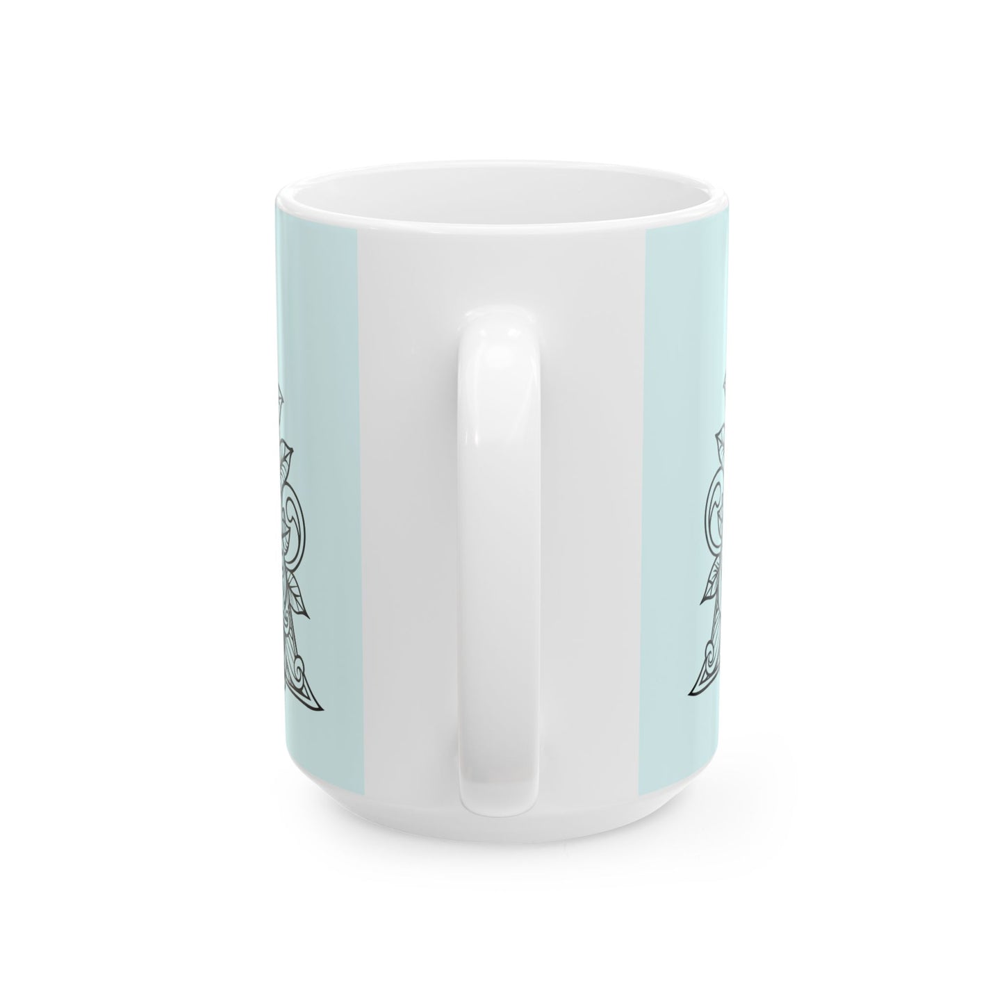 Mandala Design Ceramic Mug - Letter A Calming Tea & Coffee Cup, Gift for Her, Home Decor, Zen Vibes, Meditation