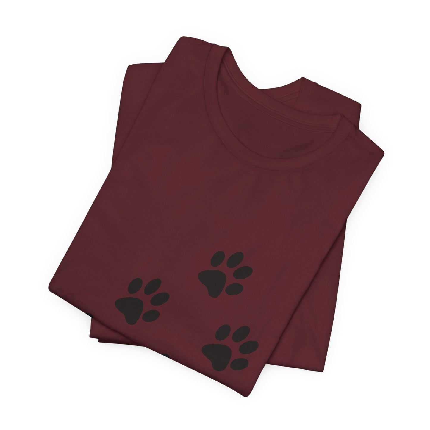 Paw Print Short Sleeve Tee | Unisex Animal Lover Shirt, Pet Owner Gift, Casual Wear, Gifts for Dog Lovers, Comfortable T-Shirt