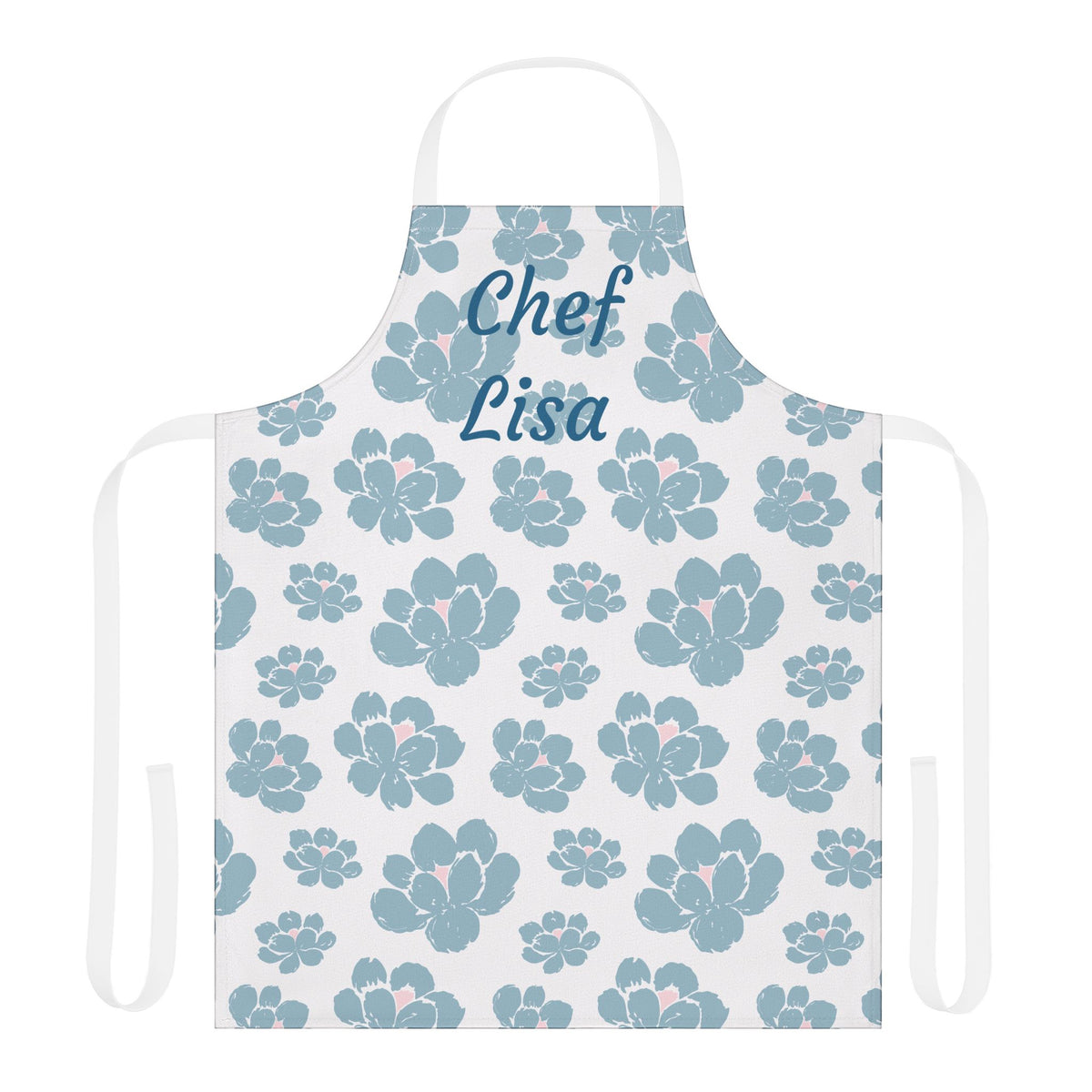 Floral Personalized Apron for Chefs, Custom Kitchen Gift, Cooking Apron, Chef Gift, Elegant Cooking Style, Mother's Day Gift