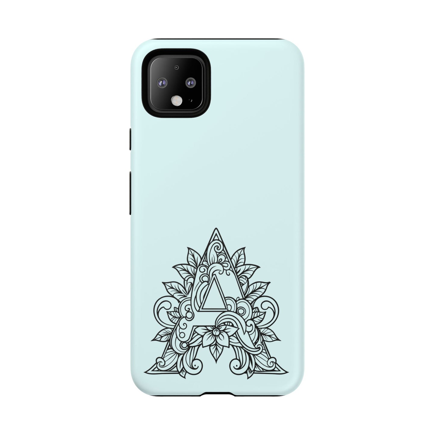 Personalized Tough Phone Case, Floral Monogram Cell Phone Cover, Custom Protective Case, Unique Gift, Birthday, Graduation