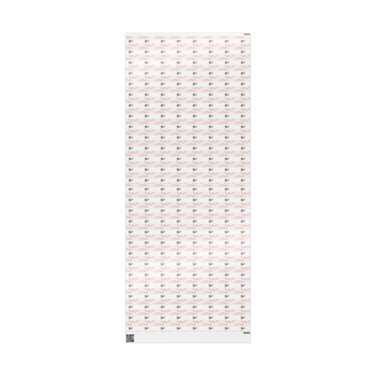 Floral Pink Thank you Wrapping Paper Roll