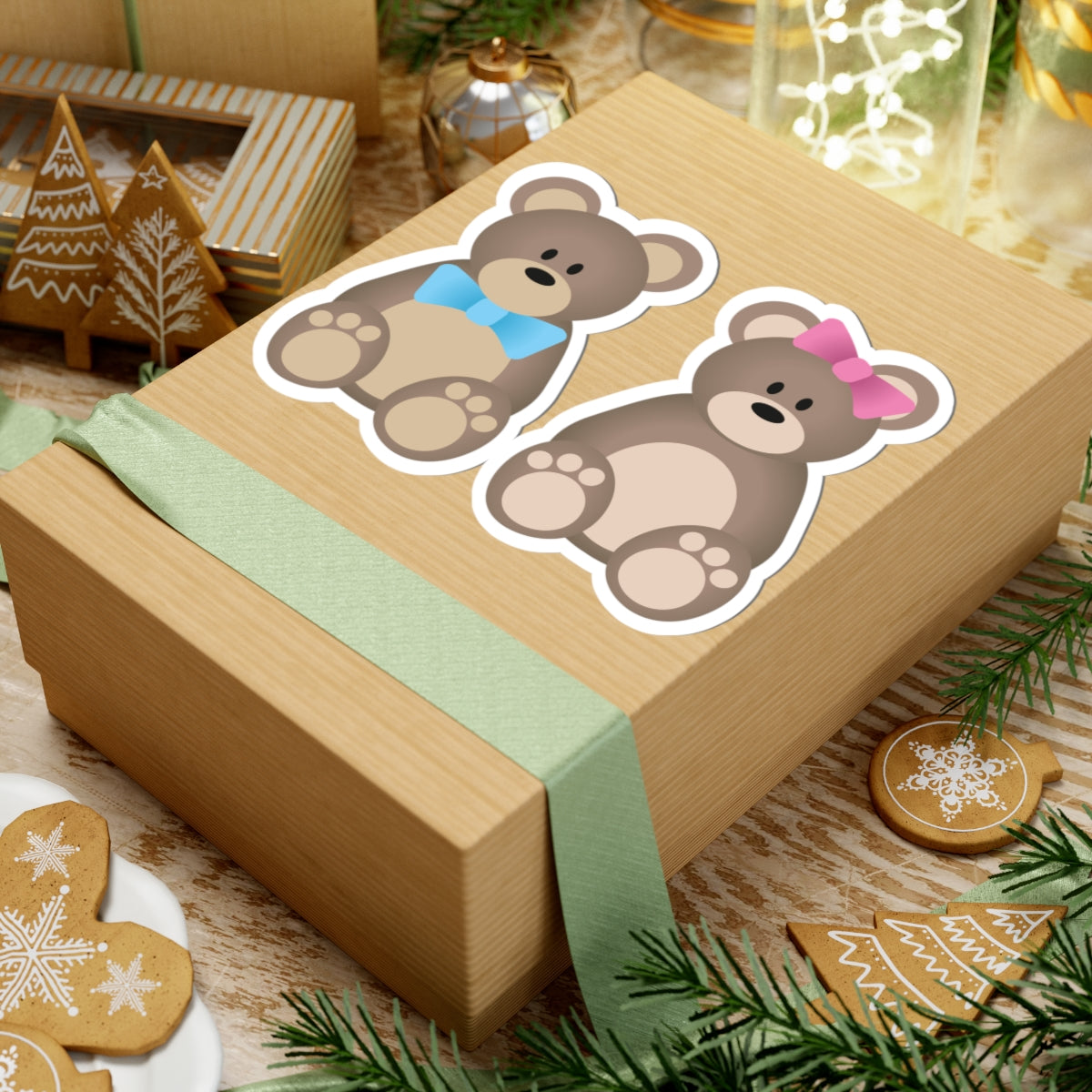 Cute Bear Kiss-Cut Stickers | Adorable Decor for Kids, Scrapbooking, Laptops, Party Favors, Gift Wrapping