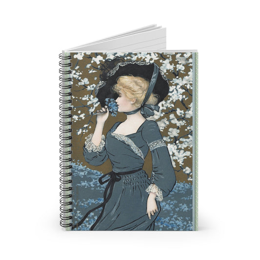 Vintage Floral Spiral Notebook - Ruled Lines, Journal, Planner, Gift for Women, Stationery, Art Notebook