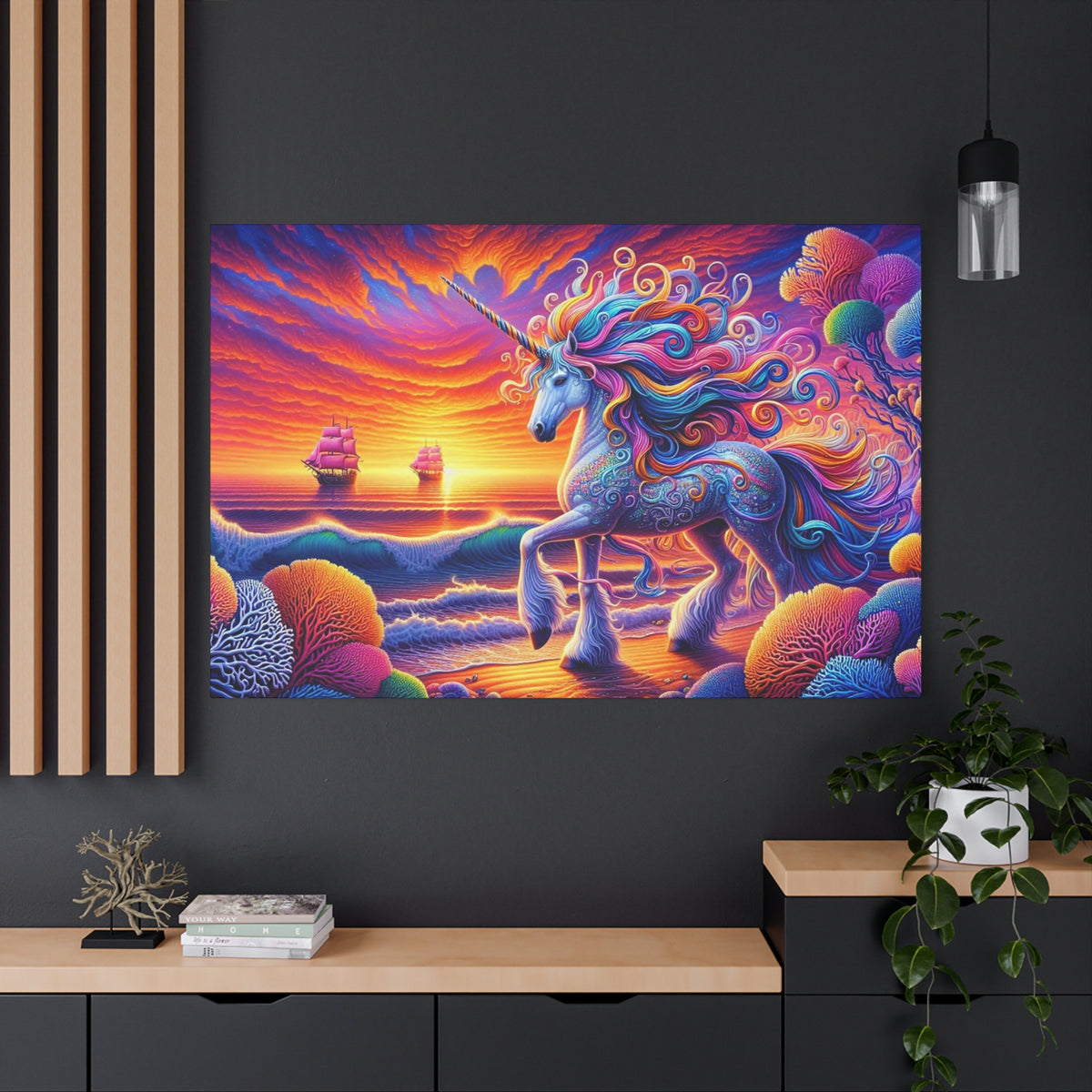 Matte Canvas, Stretched, 1.25" Unicorn