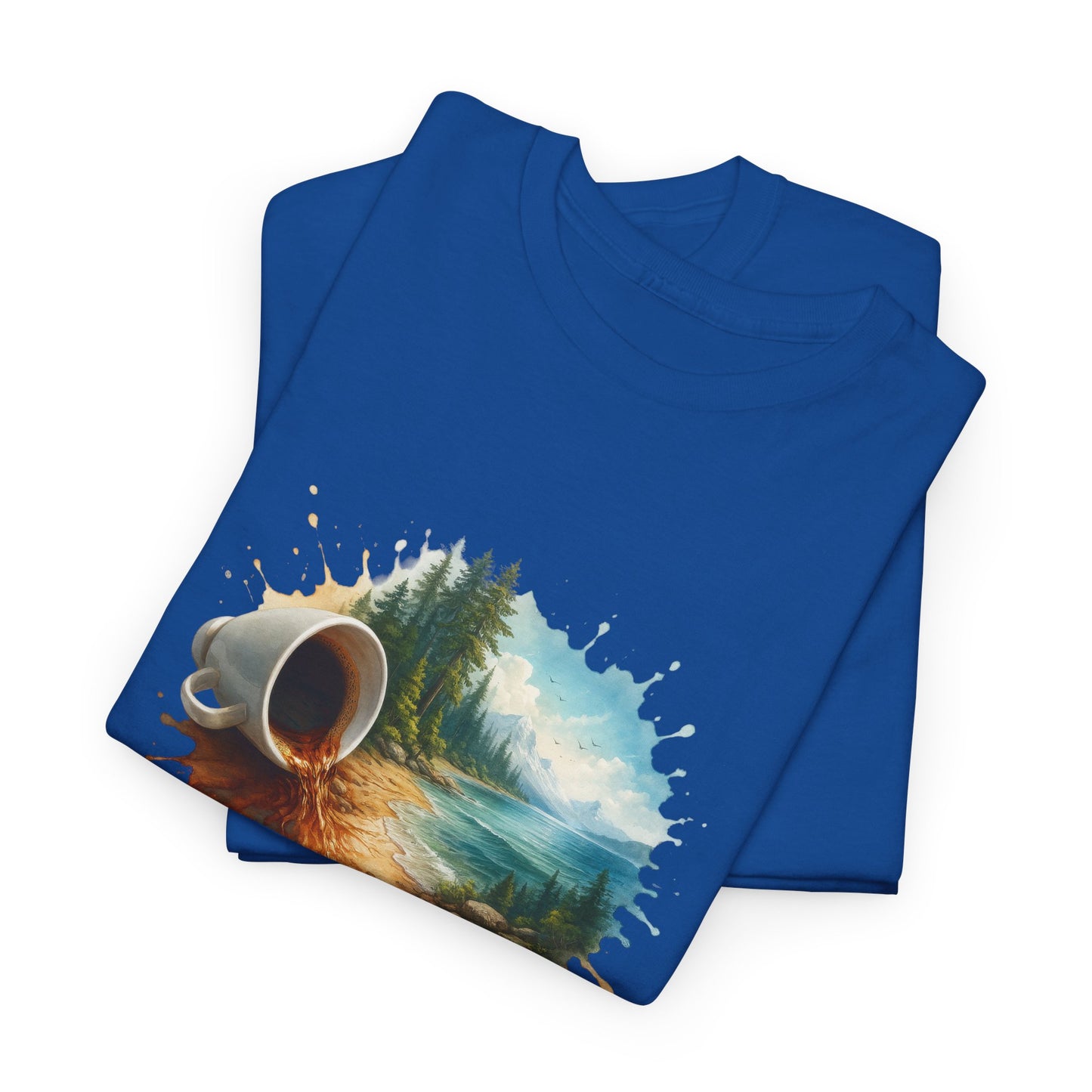 Nature-Inspired Unisex Heavy Cotton Tee, Casual Outfit, Gift for Nature Lovers, Camping Apparel, Outdoor Adventure Shirt