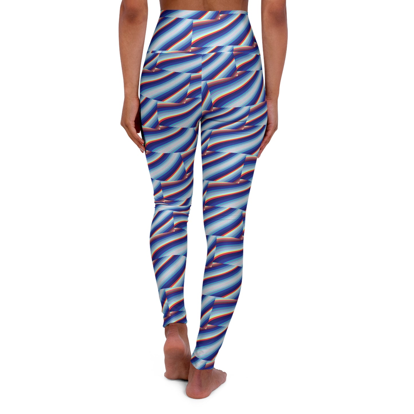 Vibrant High Waisted Yoga Leggings, Fitness Leggings, Activewear, Workout Gear