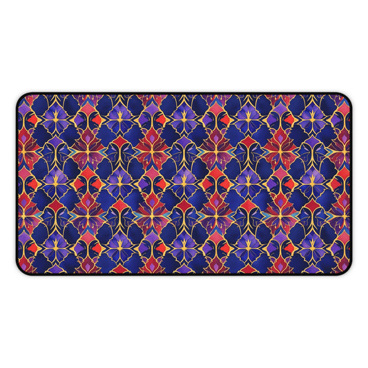 Colorful Floral Desk Mat - Vibrant Office Decor