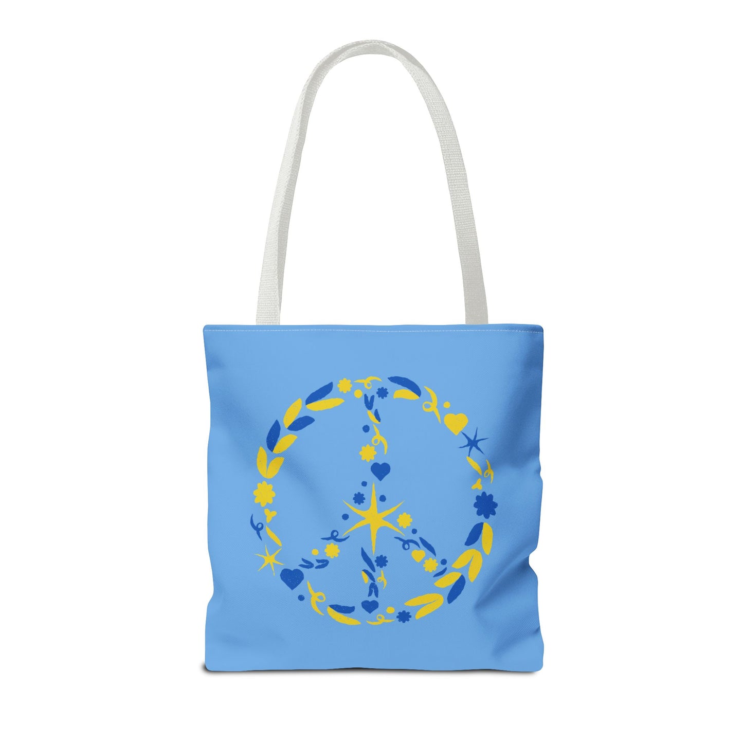 Peaceful Floral Tote Bag, Eco-Friendly Reusable Shopping Bag, Gift for Peaceful Souls, Summer Vibes, Boho Style Bag