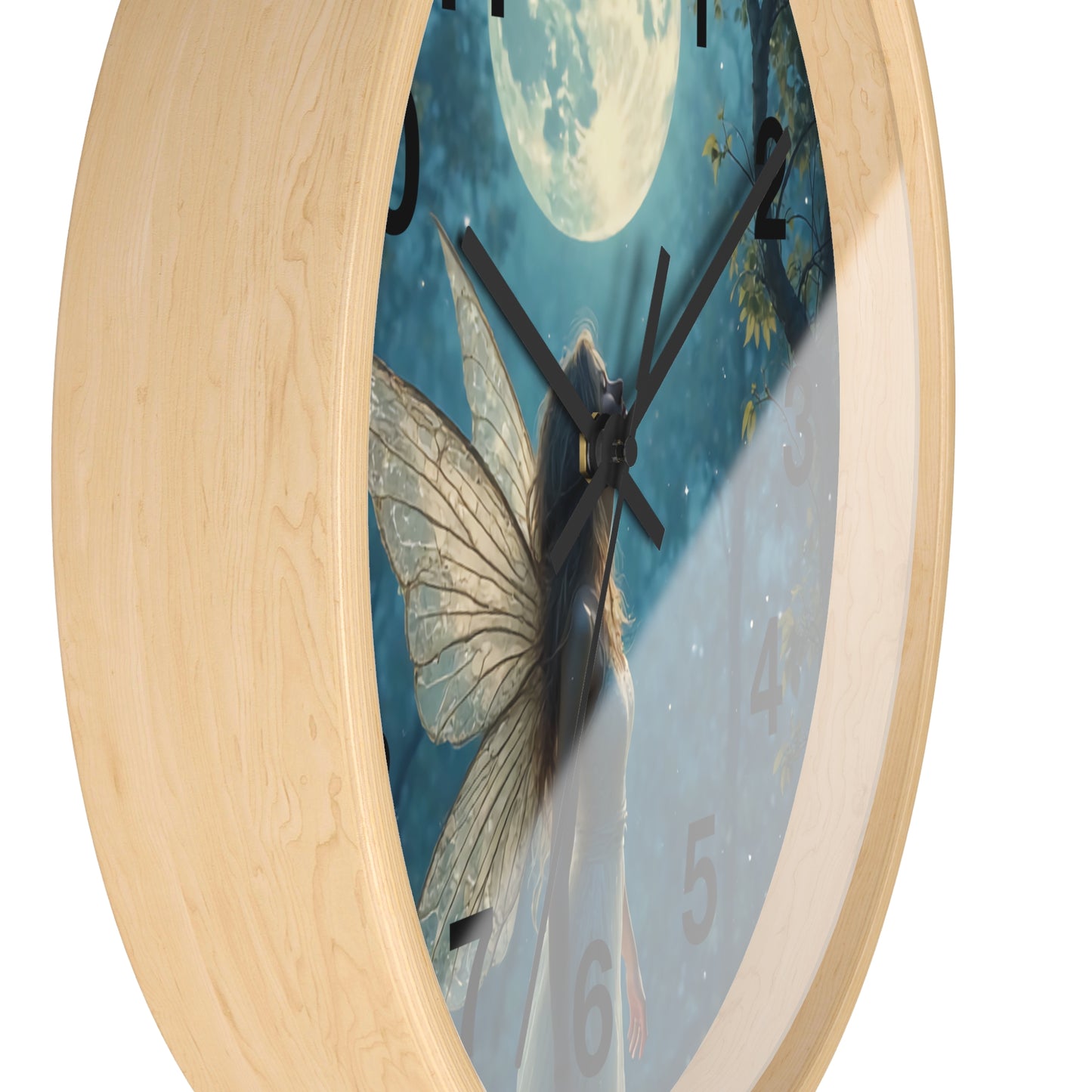 Moonlit Fairy Wall Clock, Enchanting Home Decor, Whimsical Timepiece, Fantasy Decor, Magical Fairy Clock, Gifts for Dreamers
