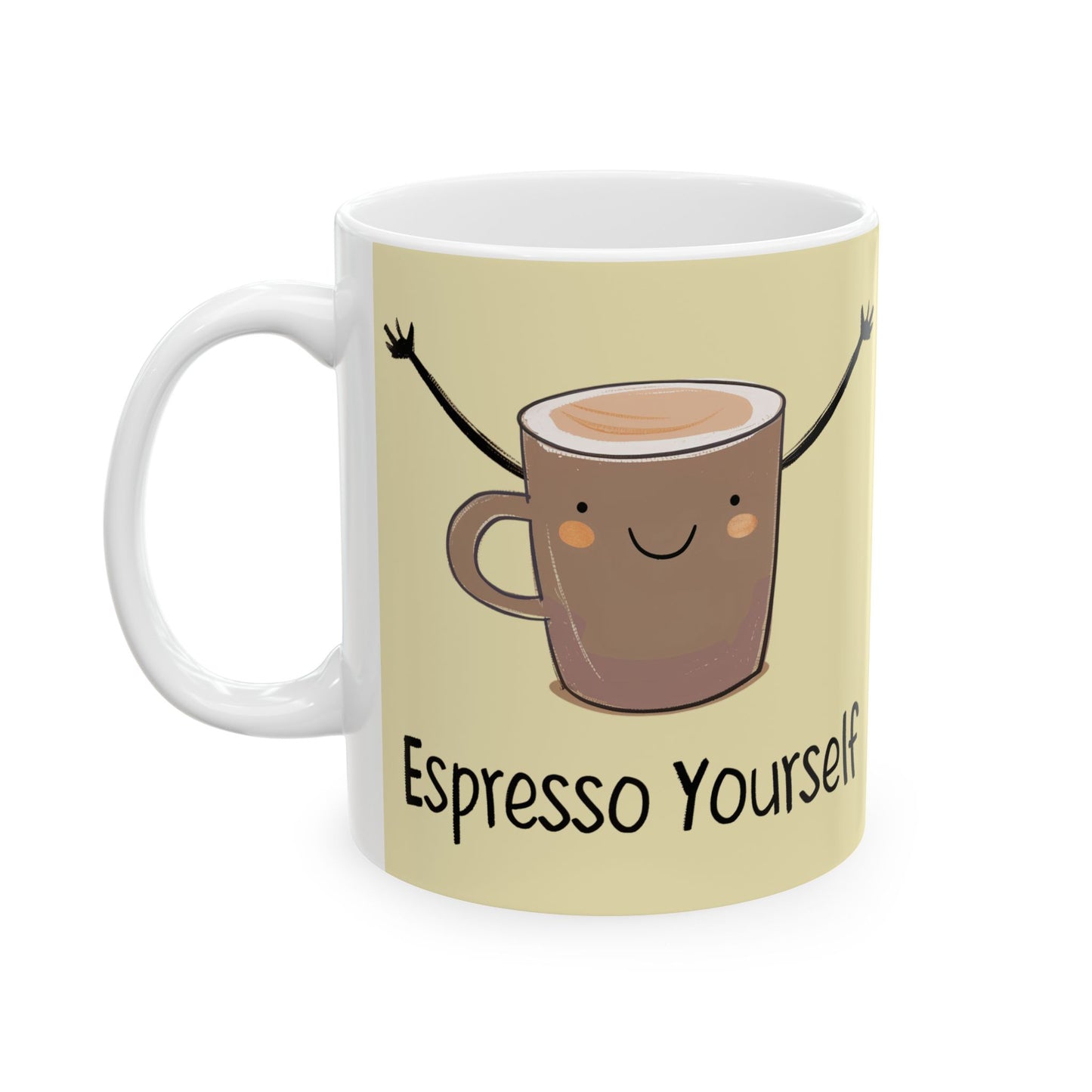 Fun Motivational Ceramic Mug, Inspirational Coffee Cup, Cute Gift for Coffee Lover