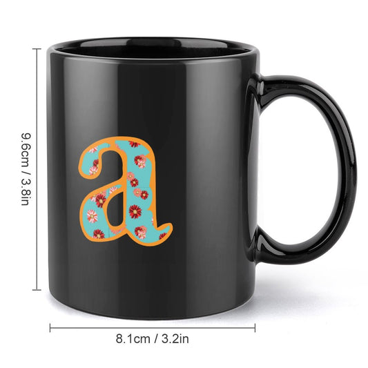 Personalized Photo Coffee Mugs with Identical Patterns - Letter A