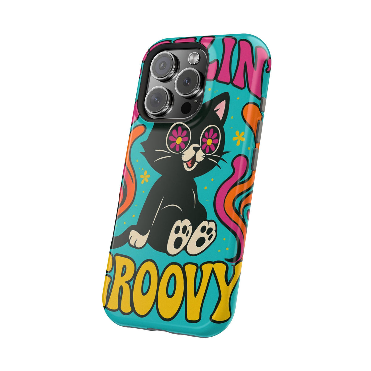 Groovy Cat Magnetic Impact-Resistant Phone Case