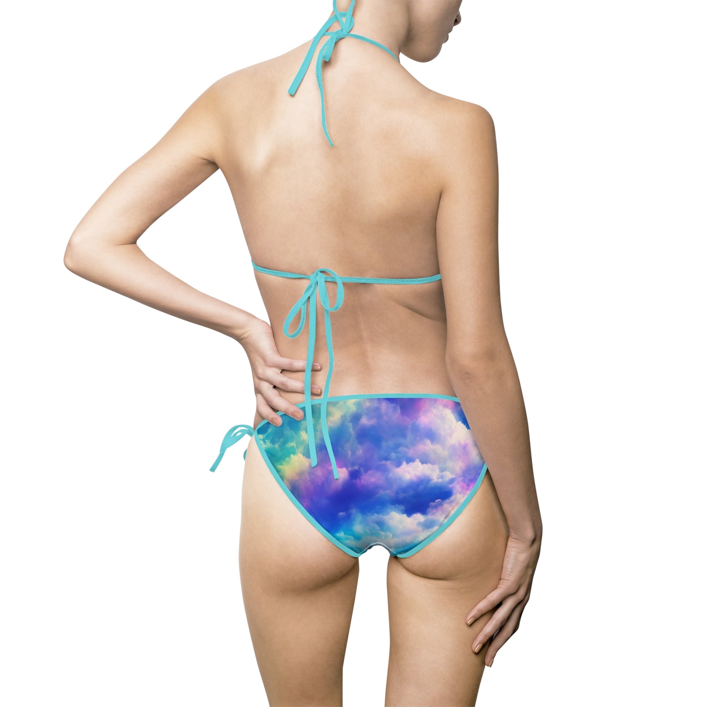Vibrant Tie-Dye Bikini Set, Colorful Swimsuit, Summer Beachwear, Pool Party Essential, Ocean Vacation Swimwear