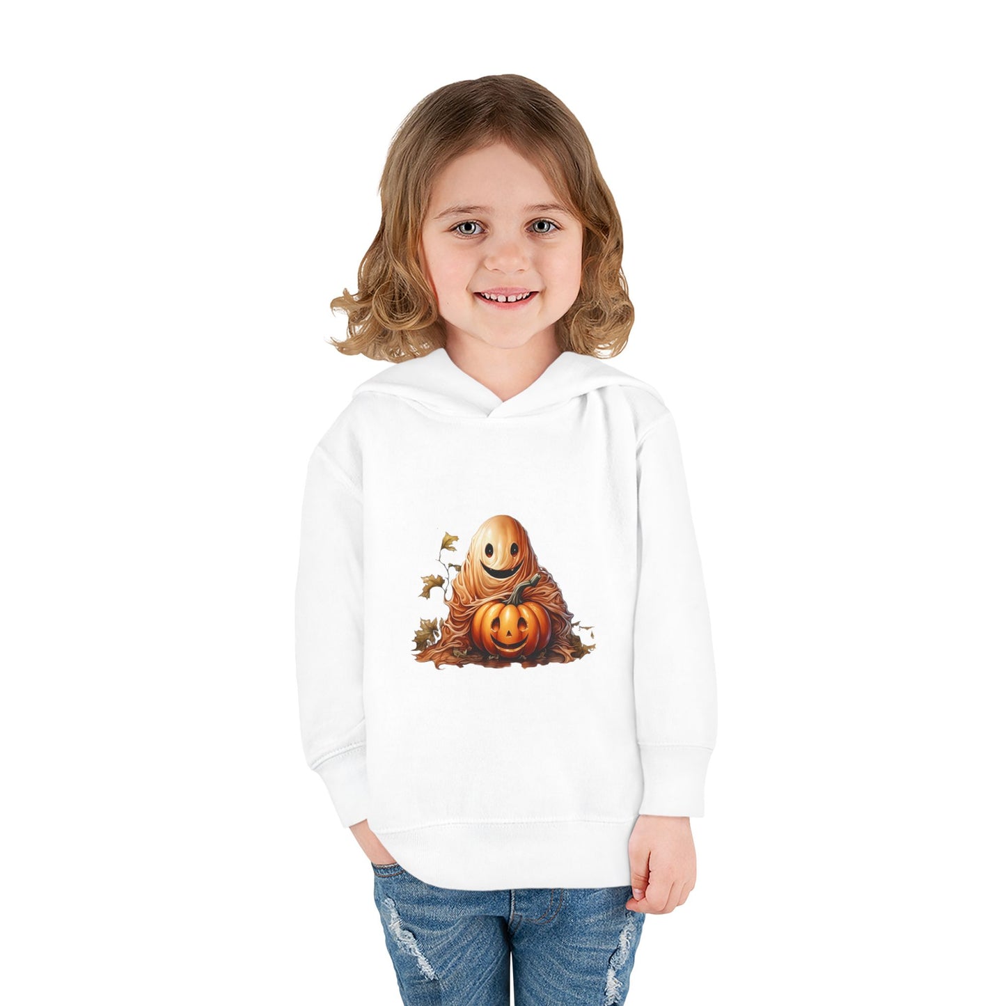 Halloween Toddler Hoodie, Cozy Pullover for Kids, Cute Fleece Sweatshirt, Perfect Fall Gift, Pumpkin Design
