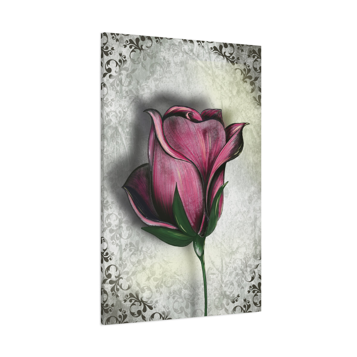 Matte Canvas, Stretched, 1.25" Purple Flowers