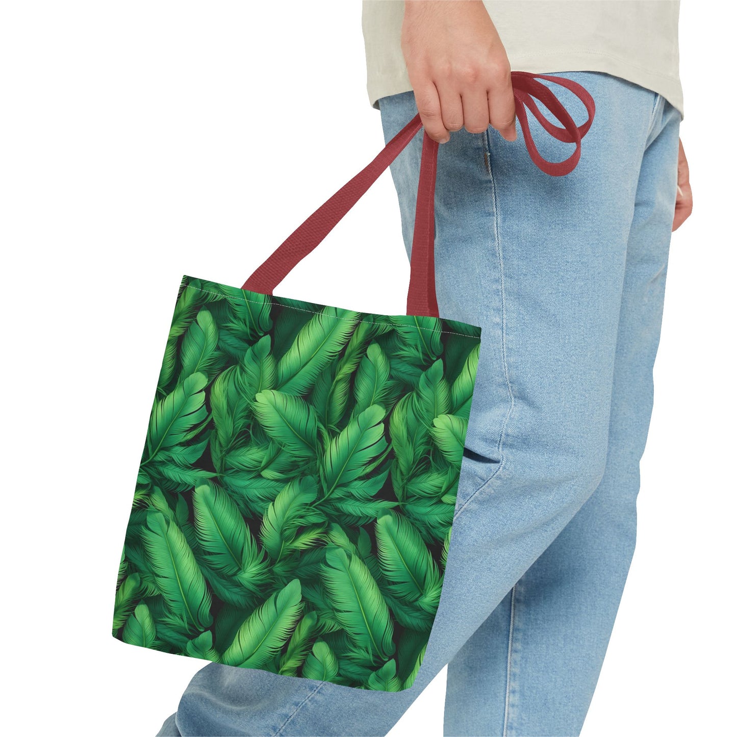 Tropical Leaf Tote Bag, Eco-Friendly Shopping Bag, Beach Day Essential, Vacation Accessory, Summer Gift Idea