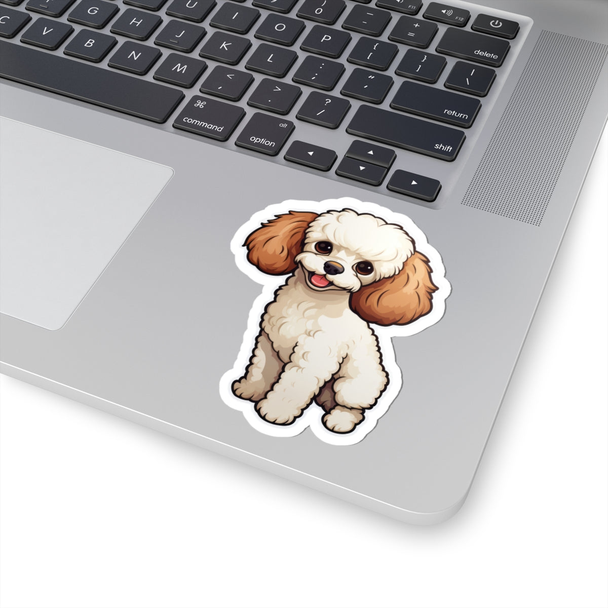 Cute Poodle Kiss-Cut Stickers, Dog Lover Decor, Laptop Stickers, Pet Gifts, Playful Home Accessories