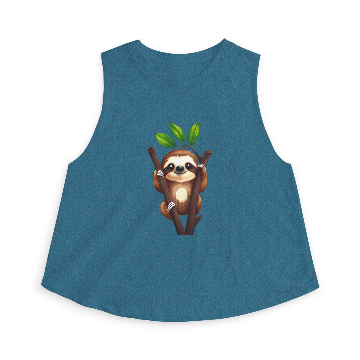 Sloth Hanging Cute Graphic Crop Top