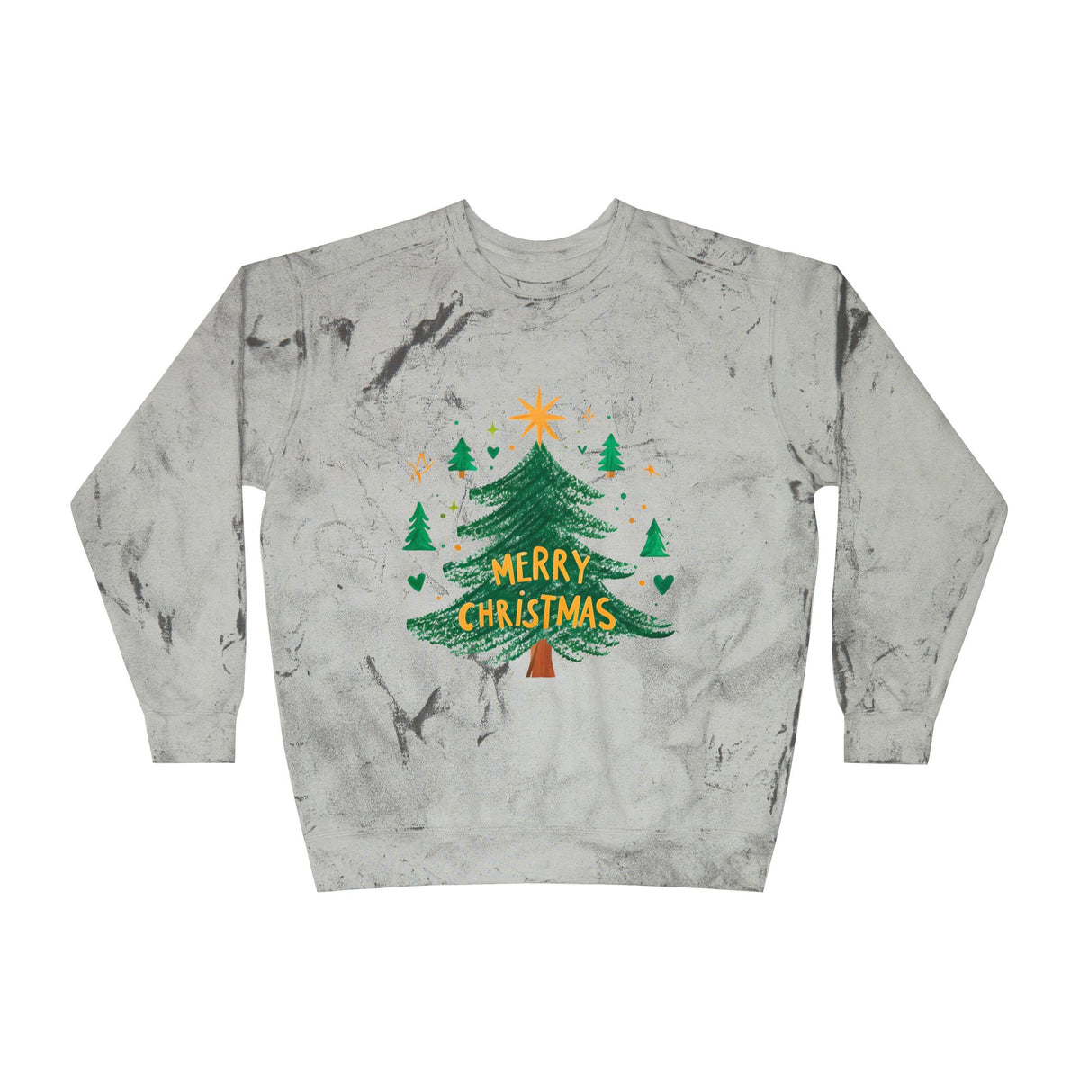 Merry Christmas Color Blast Crewneck Sweatshirt, Unisex Holiday Sweatshirt, Cozy Sweatshirt Gift, Festive Apparel, Christmas Sweater