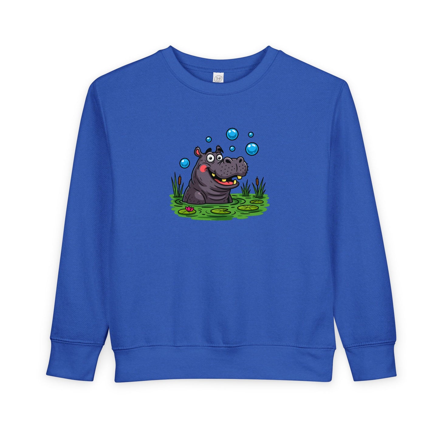 Toddler Hippo Sweatshirt, Cute Animal Apparel, Kids' Gift Idea, Birthday Present, Playful Toddler Clothes, Animal Lover Sweatshirt