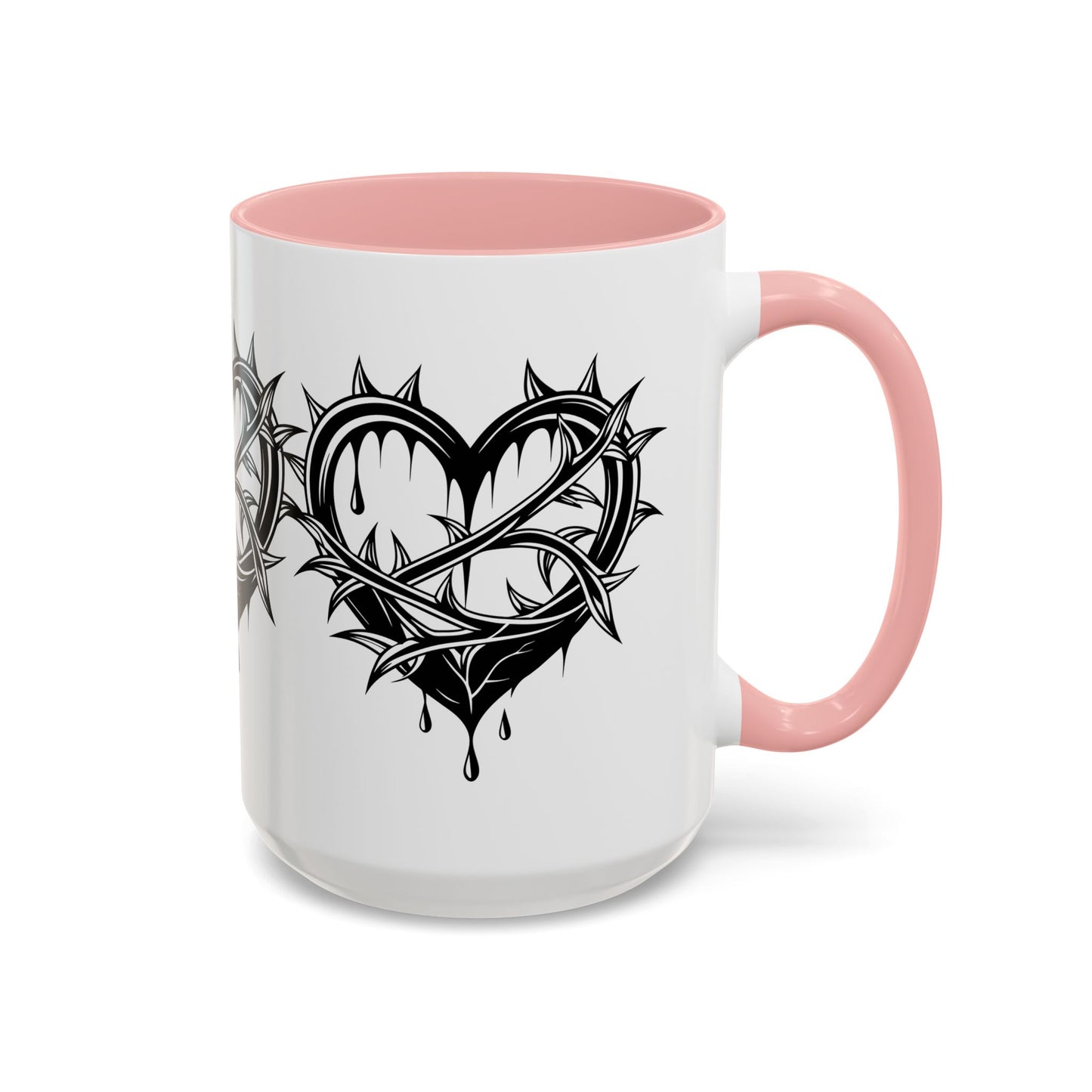Gothic Heart Mug, Unique Art Coffee Cup for Gifting, Gothic Home Decor, Perfect for Friends, Gothic Style Drinkware