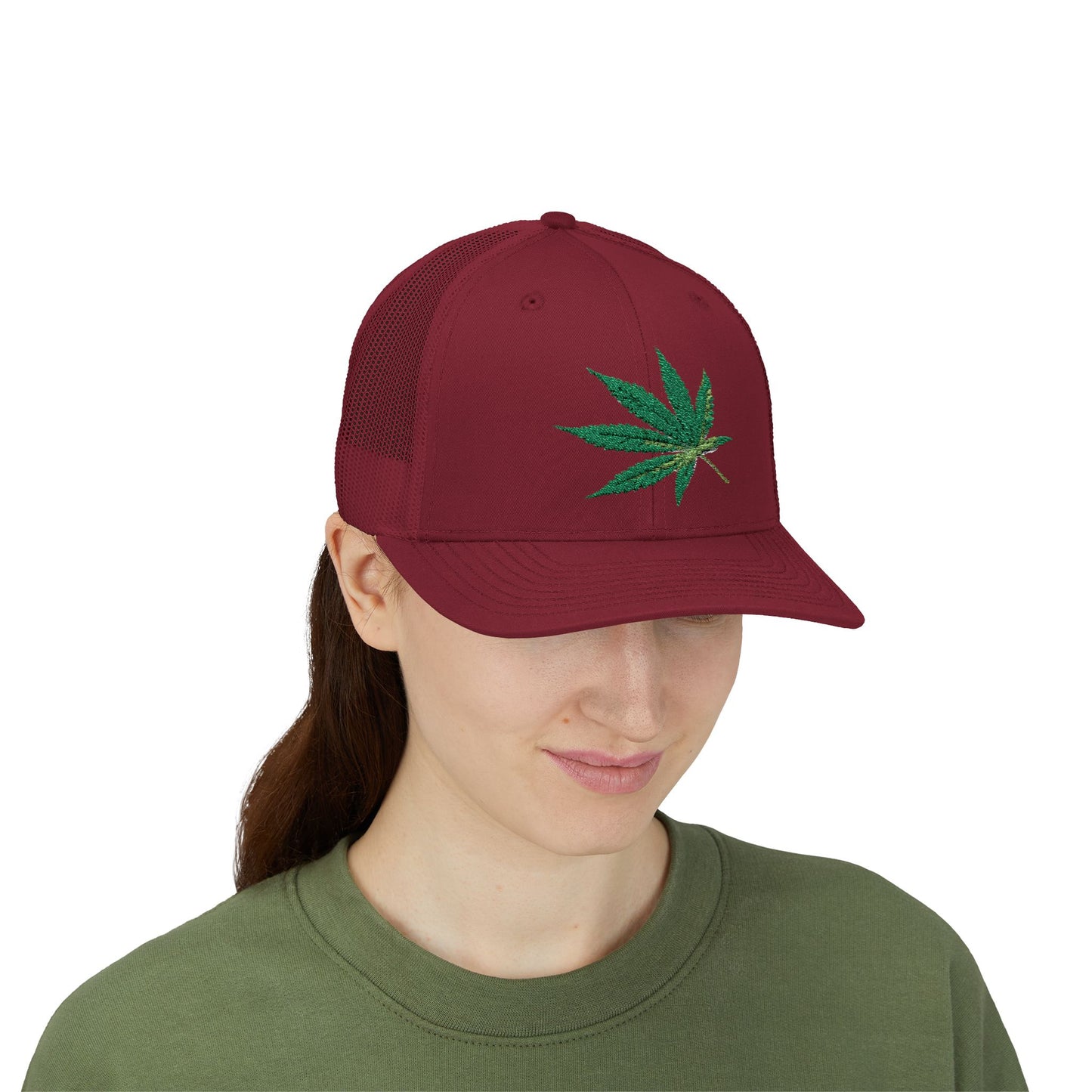Cannabis Leaf Snapback Trucker Cap | Stylish Hat for Weed Enthusiasts | Perfect for Festivals, Parties, Gifts, and Outdoor Adventures